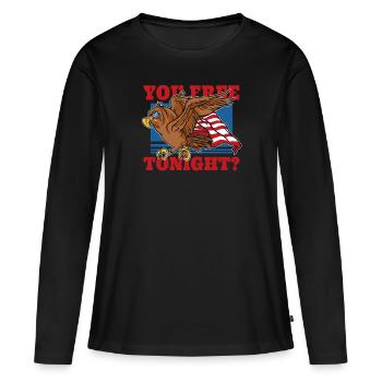 Sie haben heute Abend freien Eagle 4. Juli heute A - Frauen Premium Bio Langarmshirt - Schwarz - Vorne - Julia (174cm)