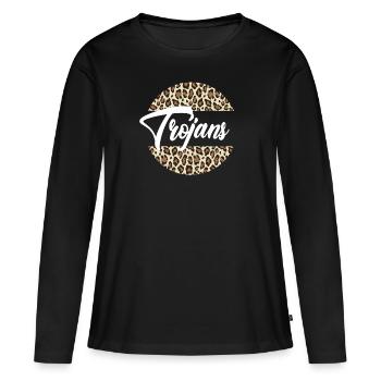 Trojans High School Maskottchen Sportteam Frauen - Frauen Premium Bio Langarmshirt - Schwarz - Vorne - Julia (174cm)