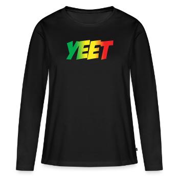 Yeet meme yeeted Juneteenth Slang Boys M dchen Y - T-shirt manches longues Premium bio Femme - noir - Devant - Julia (174cm)