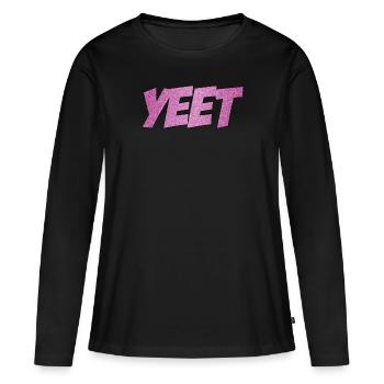 Yeet meme yeeted Slang Boys M dchen Adolescent ros - T-shirt manches longues Premium bio Femme - noir - Devant - Julia (174cm)