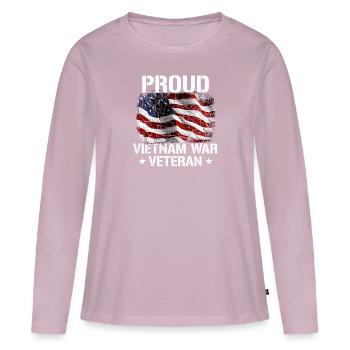 Vietnamkriegsveteran USA Flagge Vietnam Veteran - Frauen Premium Bio Langarmshirt - Altrosa - Vorne - Julia (174cm)