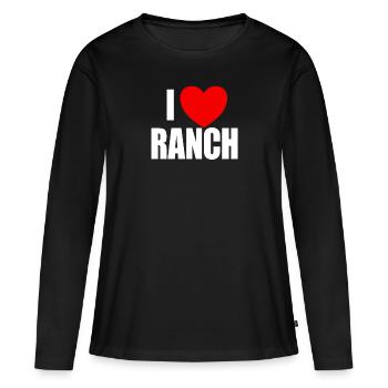 Ich liebe Ranch Salat Dressing Ranch Liebhaber Lov - Frauen Premium Bio Langarmshirt - Schwarz - Vorne - Julia (174cm)