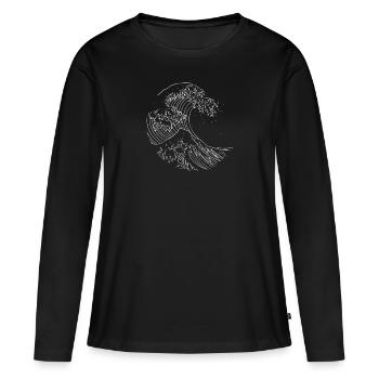 Rote Welle '24 Abstimmung Republikaner 2024 Rote W - Frauen Premium Bio Langarmshirt - Schwarz - Vorne - Julia (174cm)