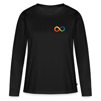 Neurodiversity Infinity Autism AwarenessNeurodiver - Frauen Premium Bio Langarmshirt - Schwarz - Vorne - Julia (174cm)