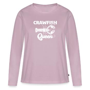 Crawfish Queen Womens Languste Kochen Langustek�ni - Frauen Premium Bio Langarmshirt - Altrosa - Vorne - Julia (174cm)