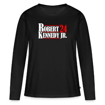 Robert Kennedy Jr. f�r Pr�sident '24 RFK Jr. 2024 - Frauen Premium Bio Langarmshirt - Schwarz - Vorne - Julia (174cm)