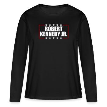 Robert Kennedy Jr. f�r Pr�sident '24 RFK Jr. 2024 - Frauen Premium Bio Langarmshirt - Schwarz - Vorne - Julia (174cm)