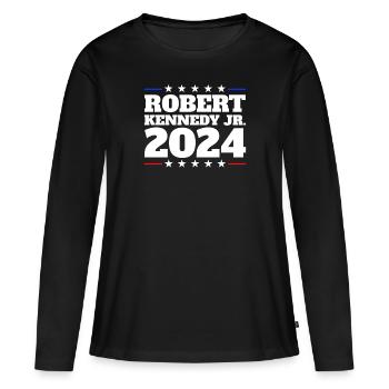 Robert Kennedy Jr. f�r Pr�sident '24 RFK Jr. 2024 - Frauen Premium Bio Langarmshirt - Schwarz - Vorne - Julia (174cm)