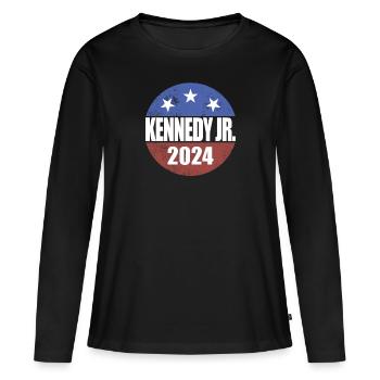 Robert Kennedy Jr. f�r Pr�sident '24 RFK Jr. 2024 - Frauen Premium Bio Langarmshirt - Schwarz - Vorne - Julia (174cm)