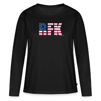 Robert Kennedy Jr. f�r Pr�sident '24 RFK Jr. 2024 - Frauen Premium Bio Langarmshirt - Schwarz - Vorne - Julia (174cm)