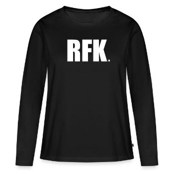 Robert Kennedy Jr. f�r Pr�sident '24 RFK Jr. 2024 - Frauen Premium Bio Langarmshirt - Schwarz - Vorne - Julia (174cm)
