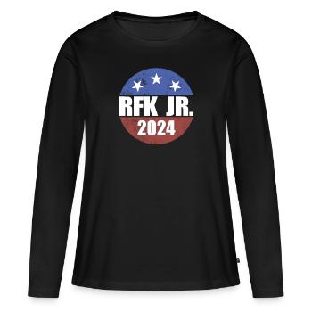 Robert Kennedy Jr. f�r Pr�sident '24 RFK Jr. 2024 - Frauen Premium Bio Langarmshirt - Schwarz - Vorne - Julia (174cm)