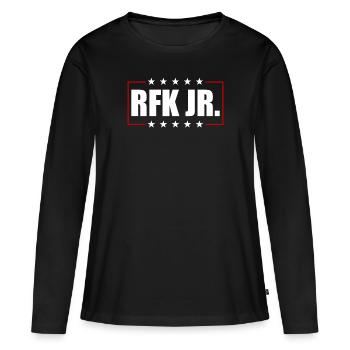 Robert Kennedy Jr. f�r Pr�sident '24 RFK Jr. 2024 - Frauen Premium Bio Langarmshirt - Schwarz - Vorne - Julia (174cm)