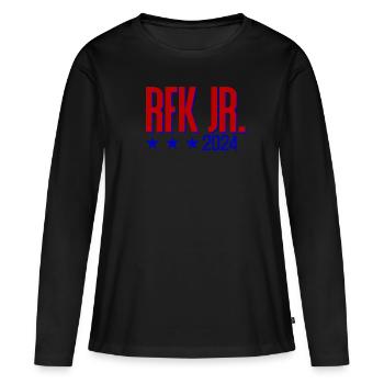 Robert Kennedy Jr. f�r Pr�sident '24 RFK Jr. 2024 - Frauen Premium Bio Langarmshirt - Schwarz - Vorne - Julia (174cm)