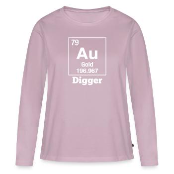 Gold Bagger Element passende Paare Gold Bagger - Frauen Premium Bio Langarmshirt - Altrosa - Vorne - Julia (174cm)