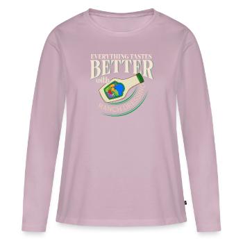 Everything tastes better with the ranch dressing - Women's Premium Organic Long Sleeve Shirt - dusky pink - Front - Julia (174cm)