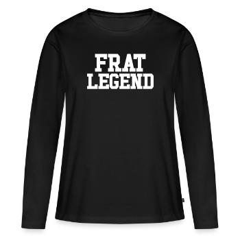 Frat Legend Drôle Fraternité Hommes Frat Le - T-shirt manches longues Premium bio Femme - noir - Devant - Julia (174cm)