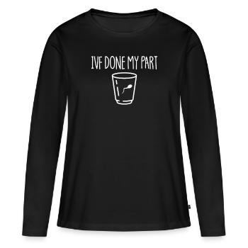 FIV ont ma part de fécondation in vitro FIV du - T-shirt manches longues Premium bio Femme - noir - Devant - Julia (174cm)