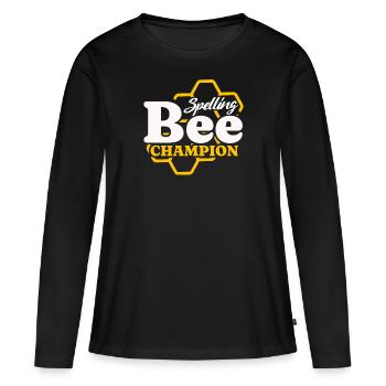 Spelling Bee Champion Spelling Contest - Women's Premium Organic Long Sleeve Shirt - black - Front - Julia (174cm)