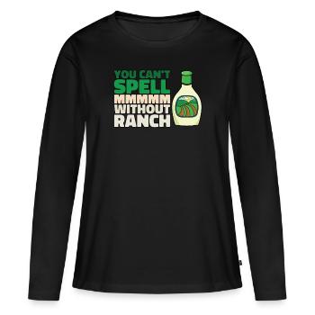 Vous ne pouvez pas obtenir mmmmm sans ranch lover ranch b - T-shirt manches longues Premium bio Femme - noir - Devant - Julia (174cm)