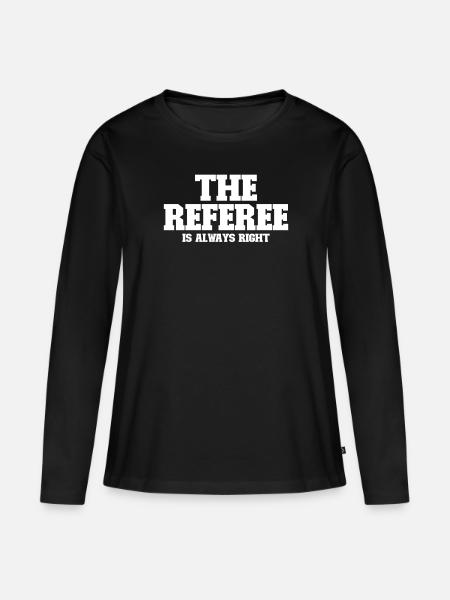 Der Schiedsrich - Frauen Premium Bio Langarmshirt - Schwarz