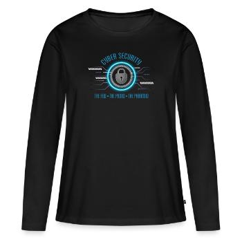 Cybersicherheit die wenigen stolz die Paranoiden - Frauen Premium Bio Langarmshirt - Schwarz - Vorne - Julia (174cm)