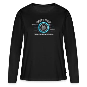 Cybersicherheit die wenigen stolz die Paranoiden - Frauen Premium Bio Langarmshirt - Schwarz - Vorne - Julia (174cm)