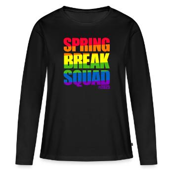 Spring Break Squad #2025 Rainbow Spring Break 2025 - Frauen Premium Bio Langarmshirt - Schwarz - Vorne - Julia (174cm)