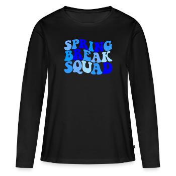 Spring Break Squad Herren Spring Break 2025 - Frauen Premium Bio Langarmshirt - Schwarz - Vorne - Julia (174cm)