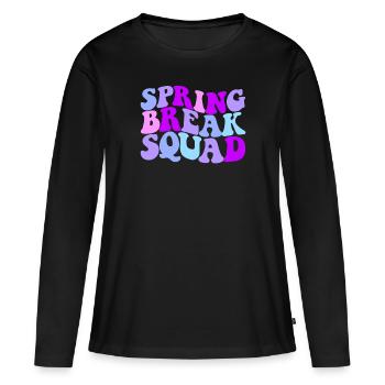 Spring Break Squad Damen Spring Break 2025 - Frauen Premium Bio Langarmshirt - Schwarz - Vorne - Julia (174cm)
