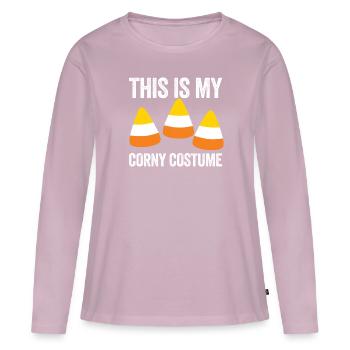 Das ist mein kitschiges Halloween-Kostüm Candy Cor - Frauen Premium Bio Langarmshirt - Altrosa - Vorne - Julia (174cm)
