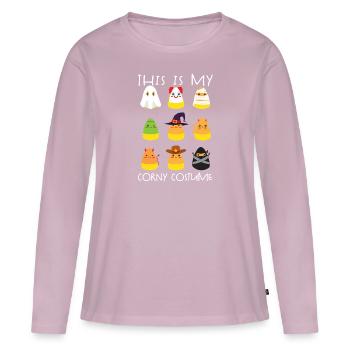 Das ist mein kitschiges Halloween-Kostüm für Kinde - Frauen Premium Bio Langarmshirt - Altrosa - Vorne - Julia (174cm)