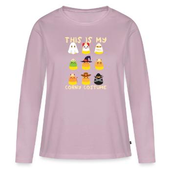 Das ist mein kitschiges Halloween-Kostüm für Kinde - Frauen Premium Bio Langarmshirt - Altrosa - Vorne - Julia (174cm)