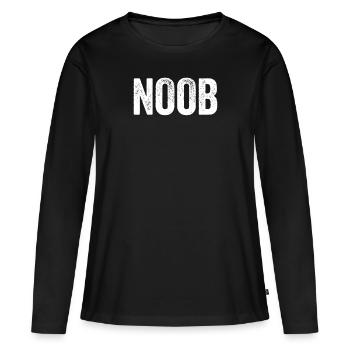 Noob Neues Gamer-Videospiel Noob - Frauen Premium Bio Langarmshirt - Schwarz - Vorne - Julia (174cm)