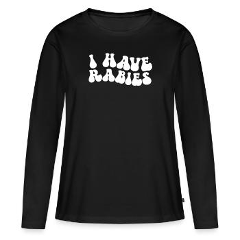J’ai la rage, drôle, embarrassant, torride - T-shirt manches longues Premium bio Femme - noir - Devant - Julia (174cm)