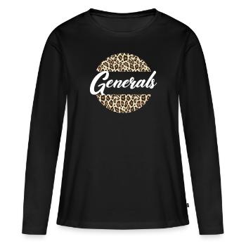 Generäle High School Maskottchen Sportmannschaft G - Frauen Premium Bio Langarmshirt - Schwarz - Vorne - Julia (174cm)