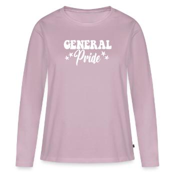 Équipe de sports génétiques de l’école secondaire General Pride - T-shirt manches longues Premium bio Femme - rose poudré - Devant - Julia (174cm)