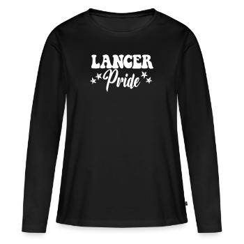 Équipe sportive de lance de l’école secondaire Lancer Pride - T-shirt manches longues Premium bio Femme - noir - Devant - Julia (174cm)