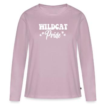 Équipe sportive Wild de l’école secondaire Wildcat Pride - T-shirt manches longues Premium bio Femme - rose poudré - Devant - Julia (174cm)