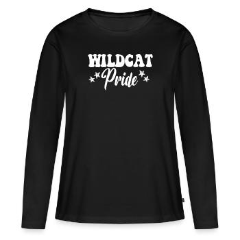 Équipe sportive Wild de l’école secondaire Wildcat Pride - T-shirt manches longues Premium bio Femme - noir - Devant - Julia (174cm)