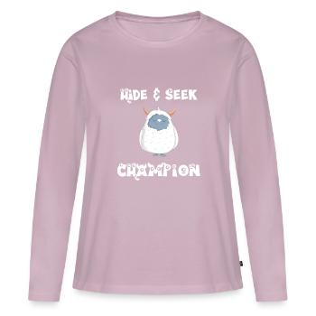 Hide and Seek Yeti - Women's Premium Organic Long Sleeve Shirt - dusky pink - Front - Julia (174cm)