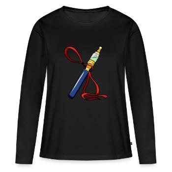 E-Zigarette elektronische Zigarette Raucher - Frauen Premium Bio Langarmshirt - Schwarz - Vorne - Julia (174cm)