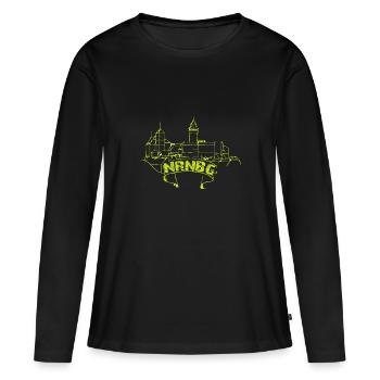 Nuremberg - T-shirt manches longues Premium bio Femme - noir - Devant - Julia (174cm)
