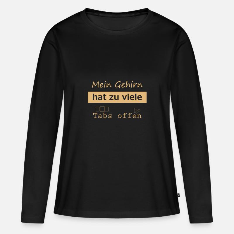 Computer - Frauen Premium Bio Langarmshirt - Schwarz