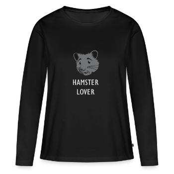 Hamster - hamster doré - amoureux de hamster - - T-shirt manches longues Premium bio Femme - noir - Devant - Julia (174cm)