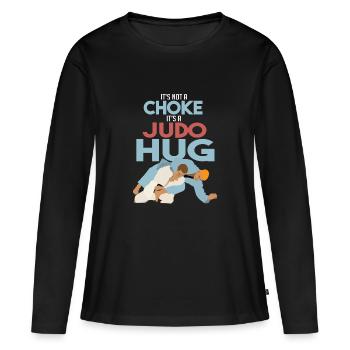 C'est un sport spécial Judo Hug - T-shirt manches longues Premium bio Femme - noir - Devant - Julia (174cm)