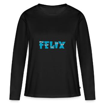 Felix - T-shirt manches longues Premium bio Femme - noir - Devant - Julia (174cm)