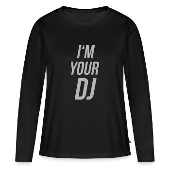 Je suis ton dj - T-shirt manches longues Premium bio Femme - noir - Devant - Julia (174cm)