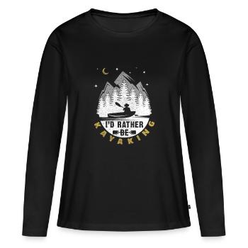 Je ferais plutôt du kayak - T-shirt manches longues Premium bio Femme - noir - Devant - Julia (174cm)
