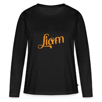 Liam est un super nom. - T-shirt manches longues Premium bio Femme - noir - Devant - Julia (174cm)